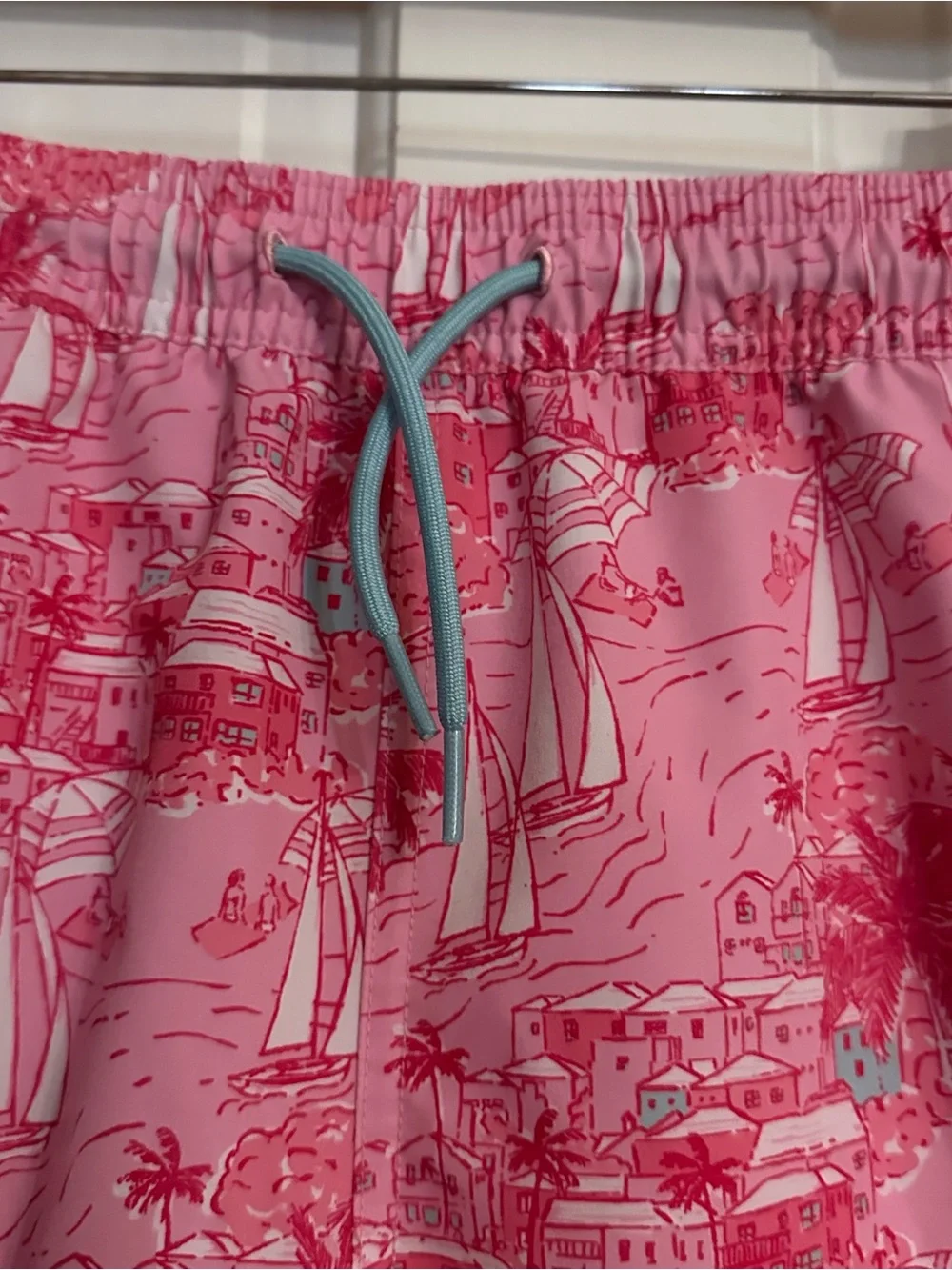 Vineyard Vines Kids Pink & Hot Pink Tropical Village Swim Trunks